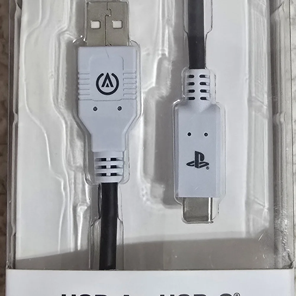 White USB Charging Cable for PlayStation,2 For $11